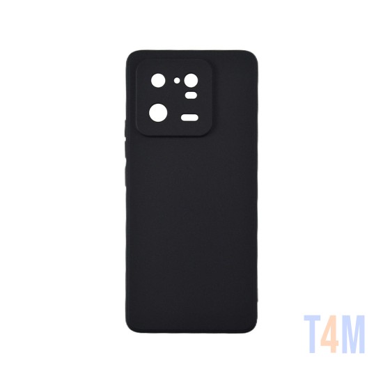 Capa de Silicone com Moldura de Câmera para Xiaomi 13 Pro Preto